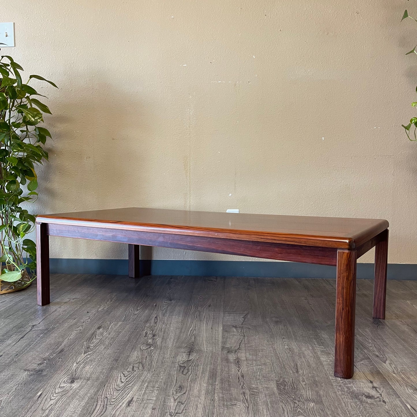 Mid Century Danish Rosewood & Teak Coffee Table By Vejle Stole Møbelfabrik