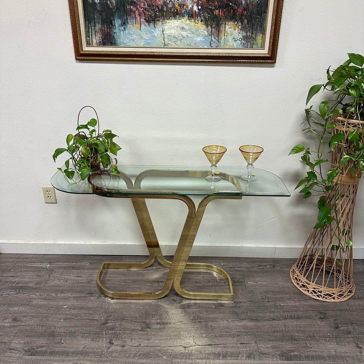 Brass/Glass console