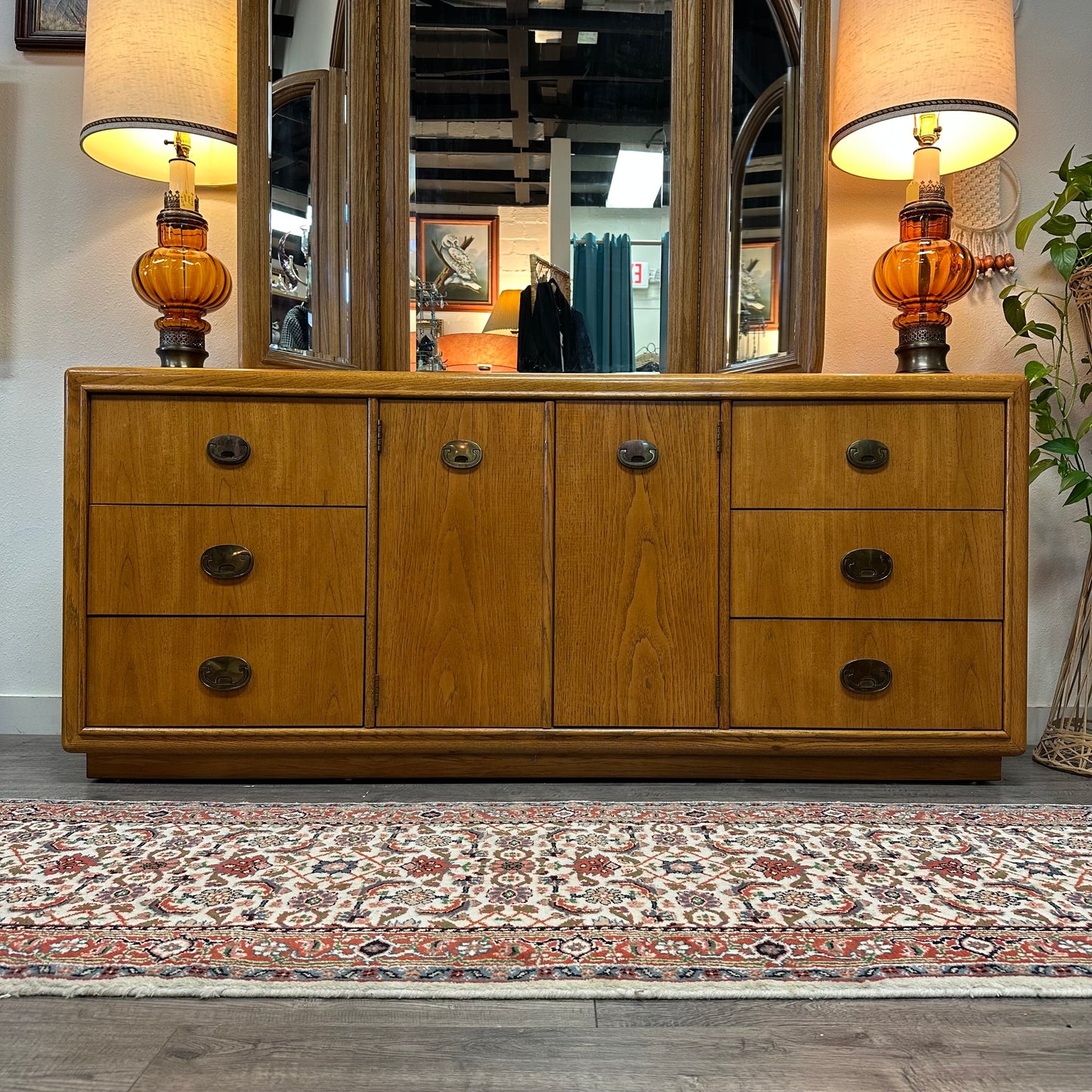 Vintage Dresser & Mirror By Stanley