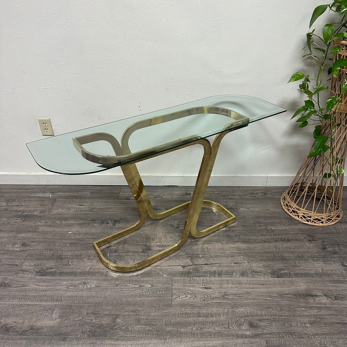 Brass/Glass console