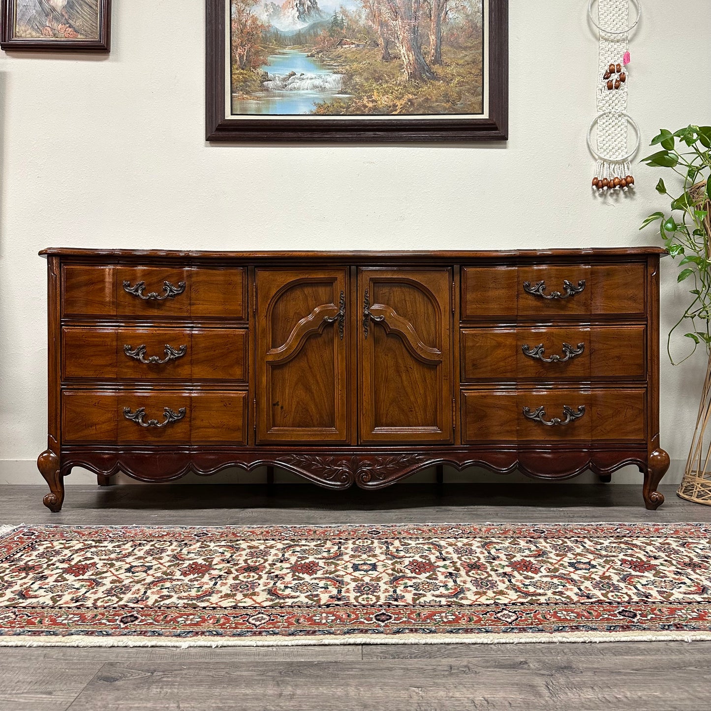 Vintage French 9 Drawer Dresser