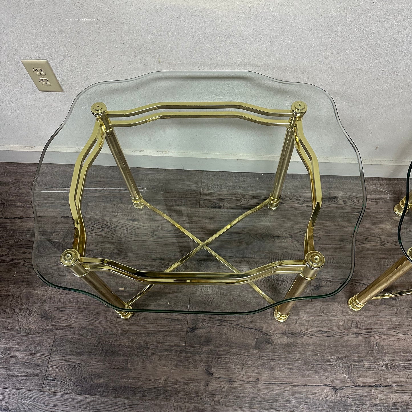 Gold & Glass Side Tables