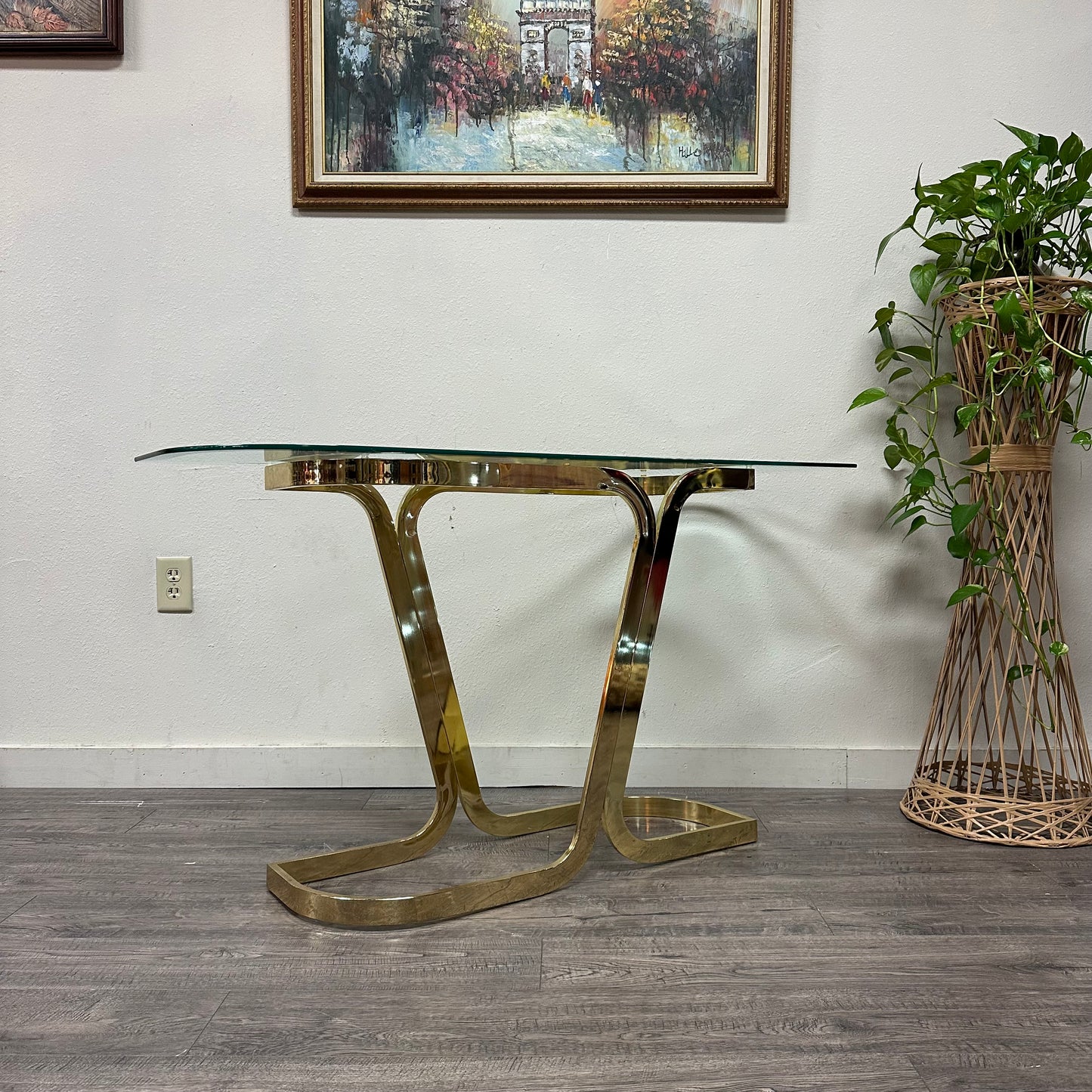 Brass/Glass console