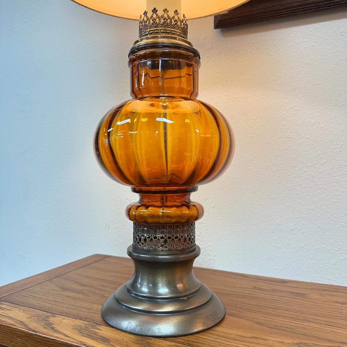 Vintage Amber Lamps