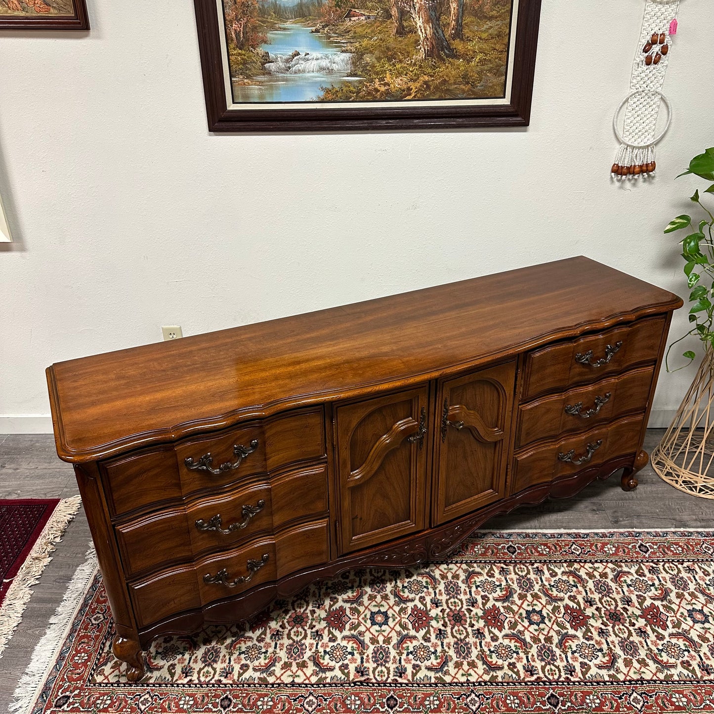 Vintage French 9 Drawer Dresser