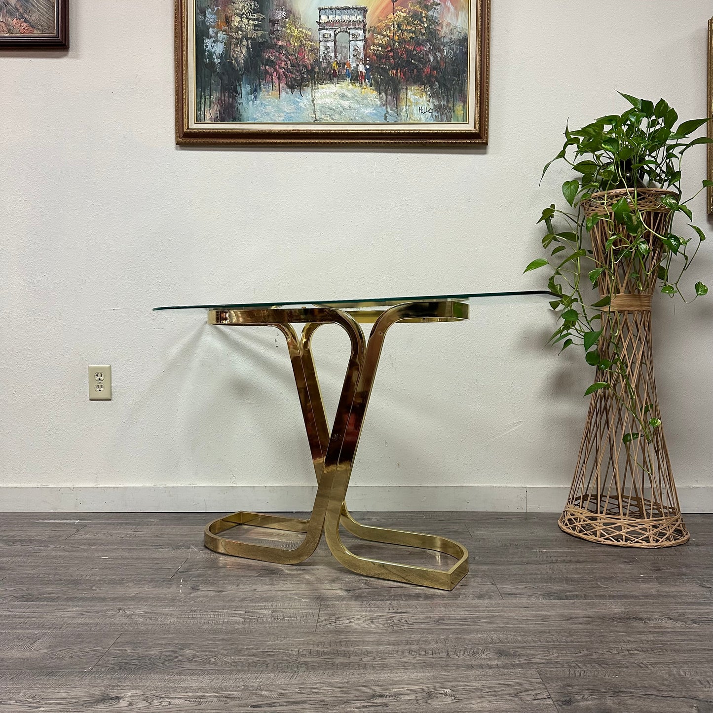 Brass/Glass console