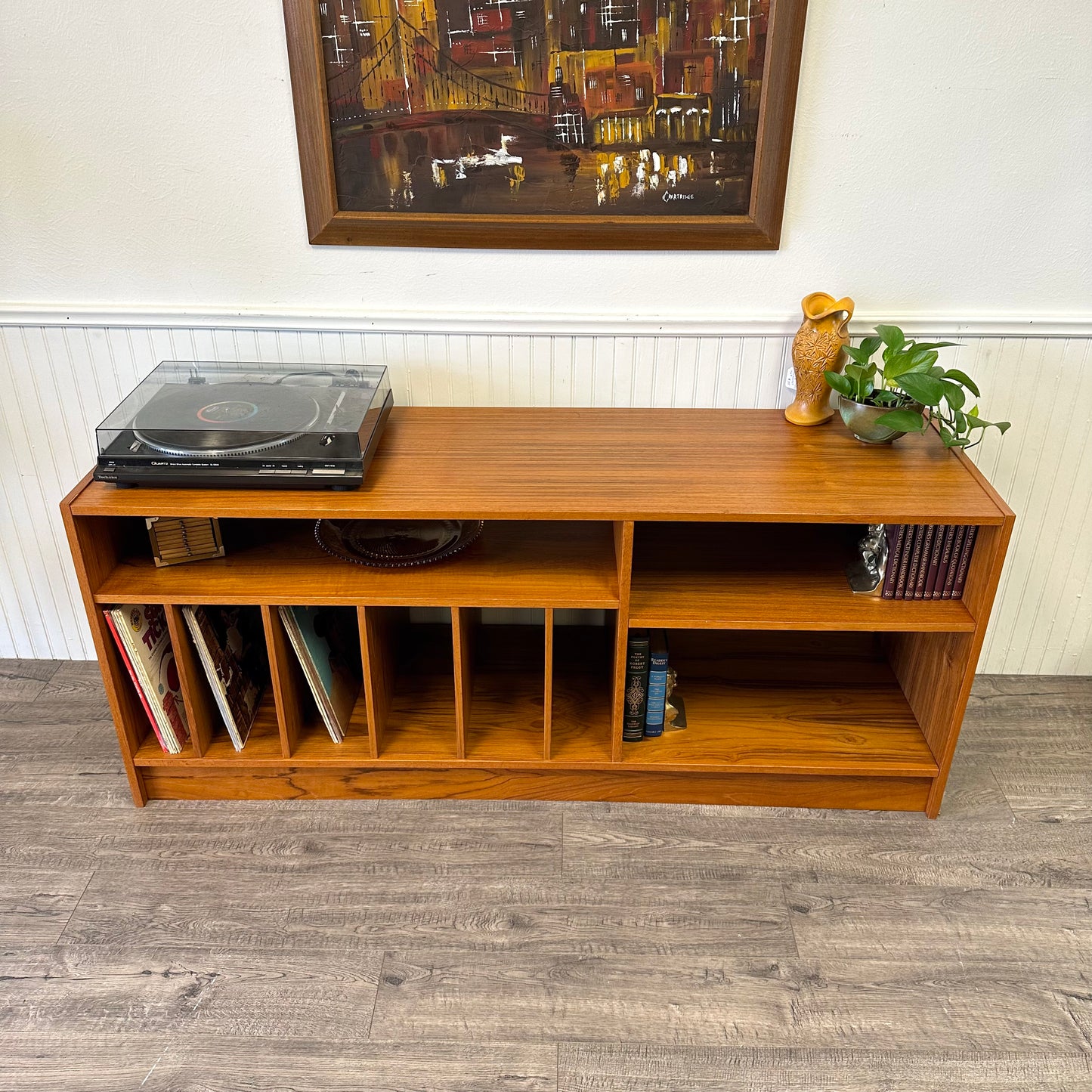 Mid Century Danish Teak Record/Media Cabinet