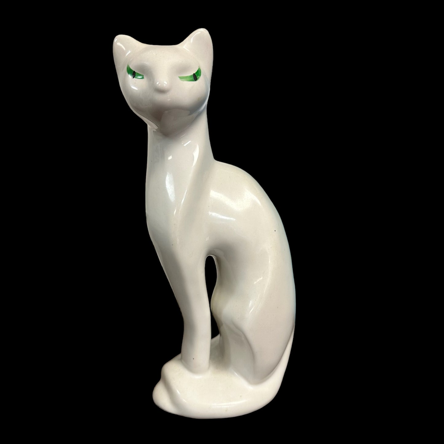 Vintage White Ceramic Cat