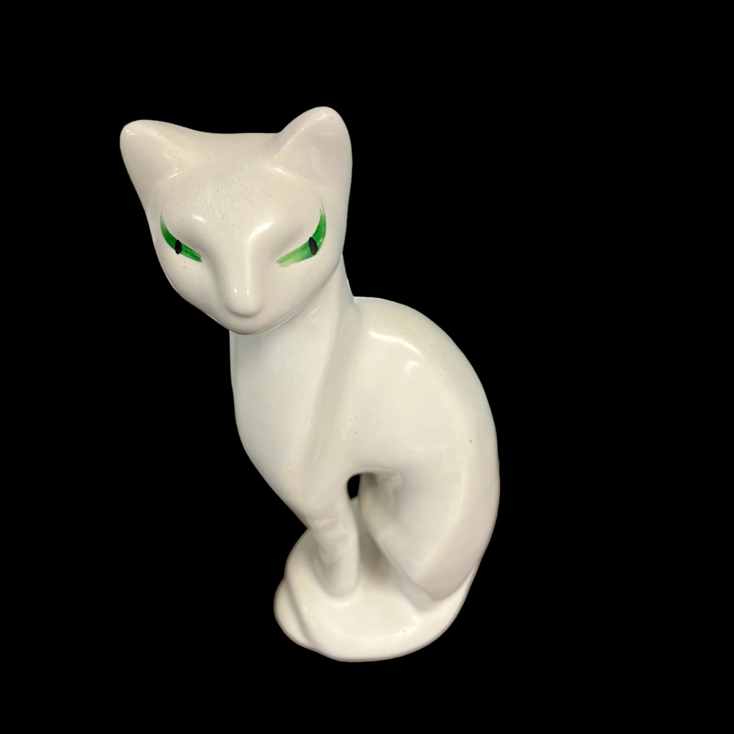 Vintage White Ceramic Cat