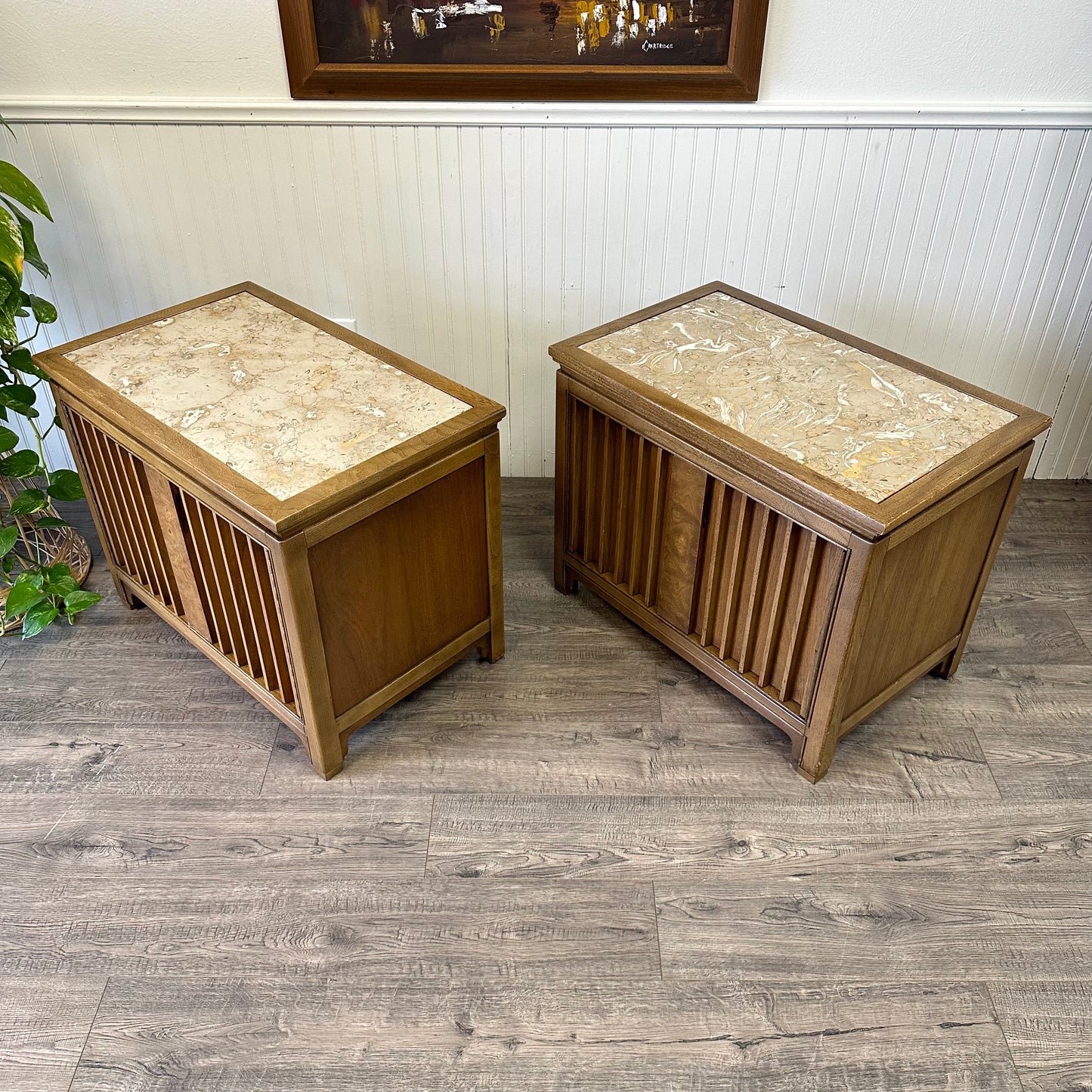 Pair Of Vintage Nightstands, By American Of Martinsville