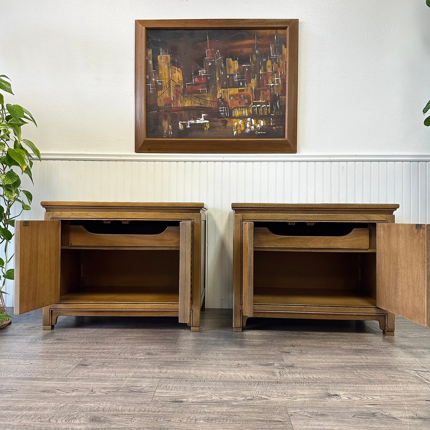 Pair Of Vintage Nightstands, By American Of Martinsville