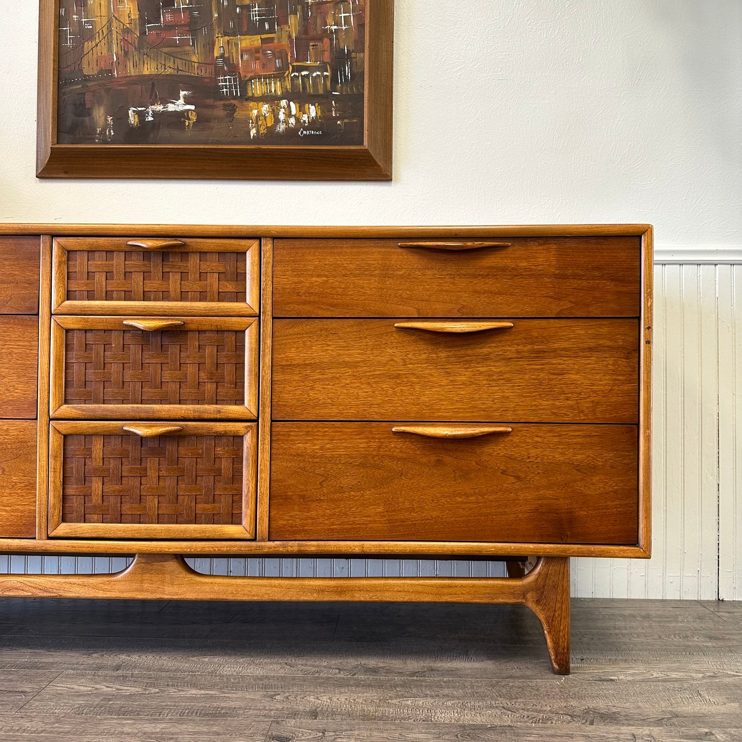 Mid Century Modern 9 Drawer Dresser By Lane Perception