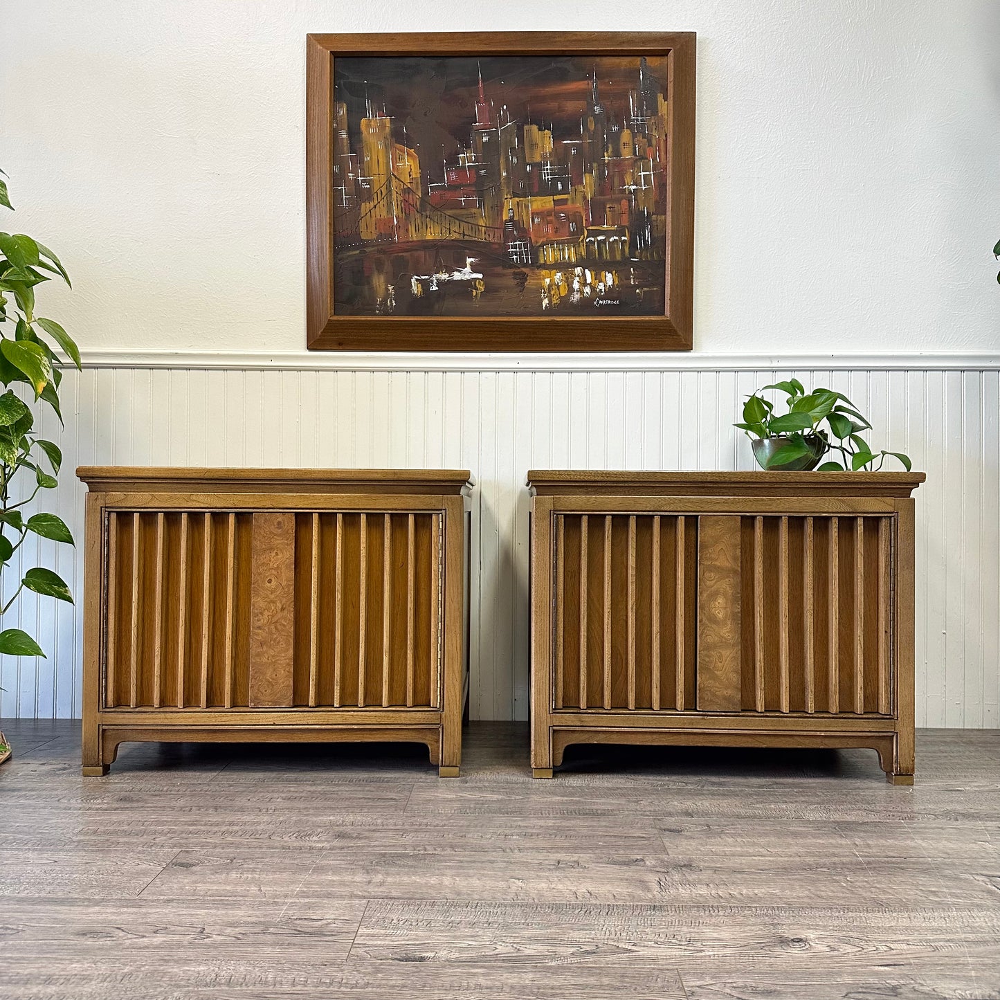 Pair Of Vintage Nightstands, By American Of Martinsville