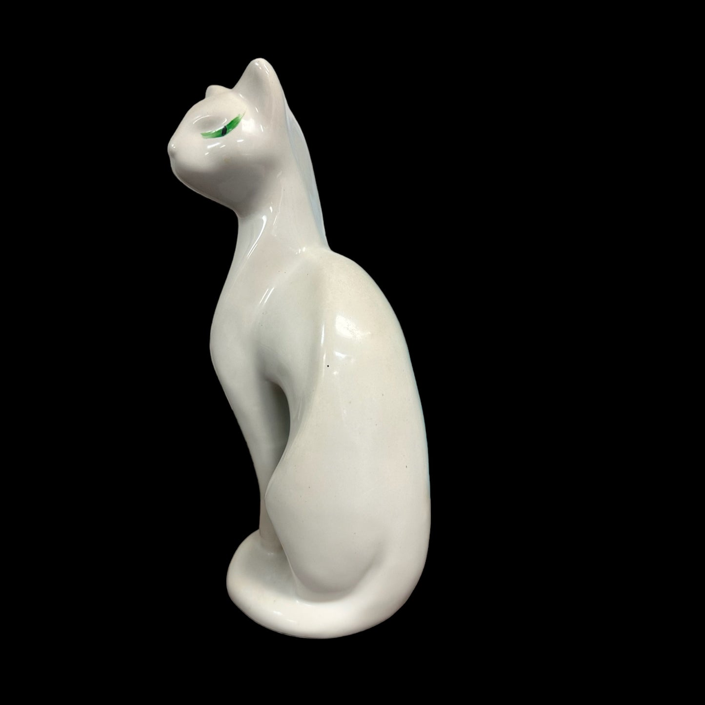 Vintage White Ceramic Cat