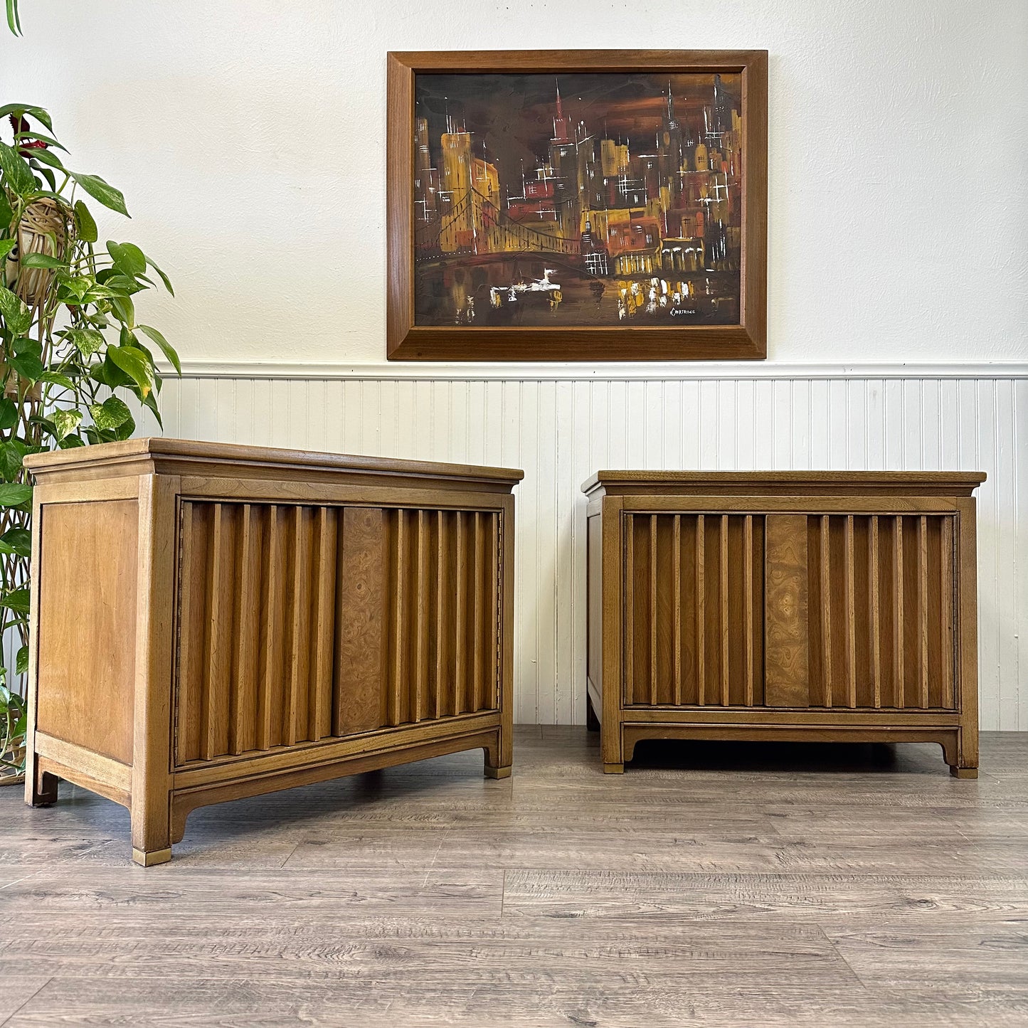 Pair Of Vintage Nightstands, By American Of Martinsville