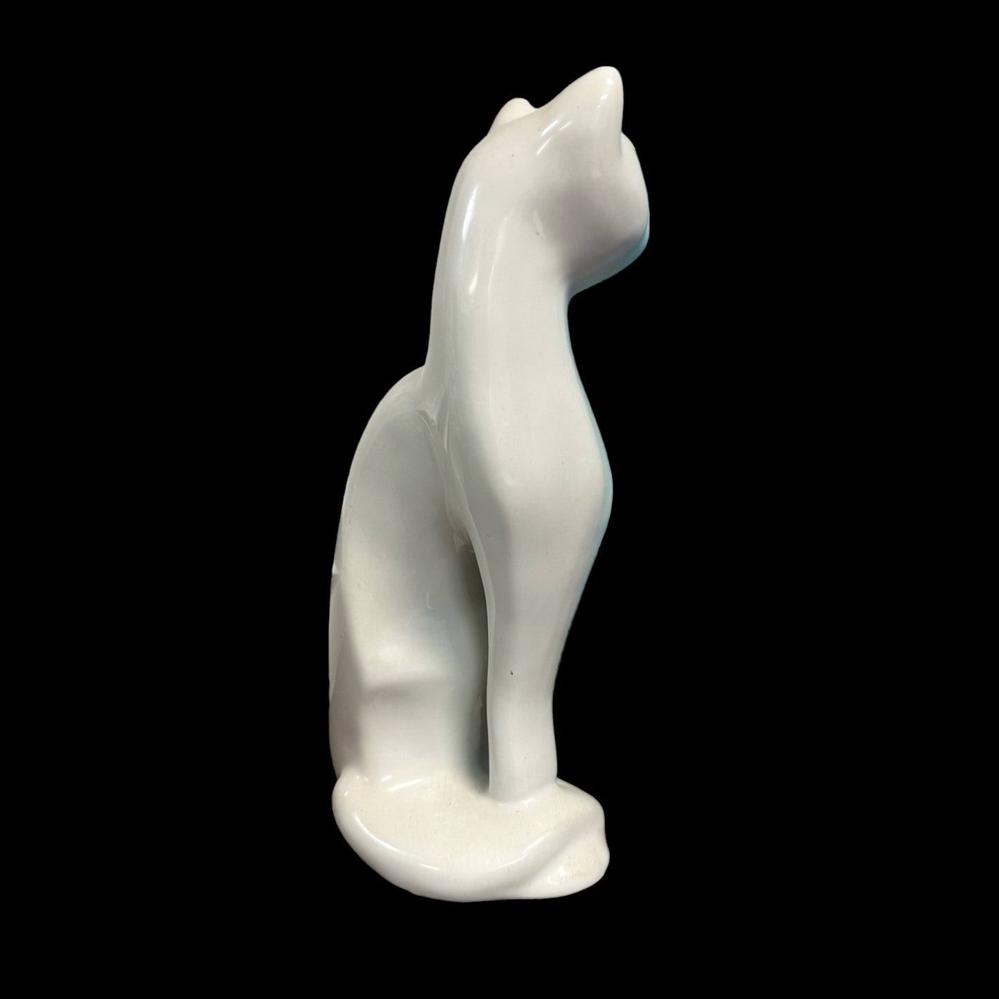 Vintage White Ceramic Cat