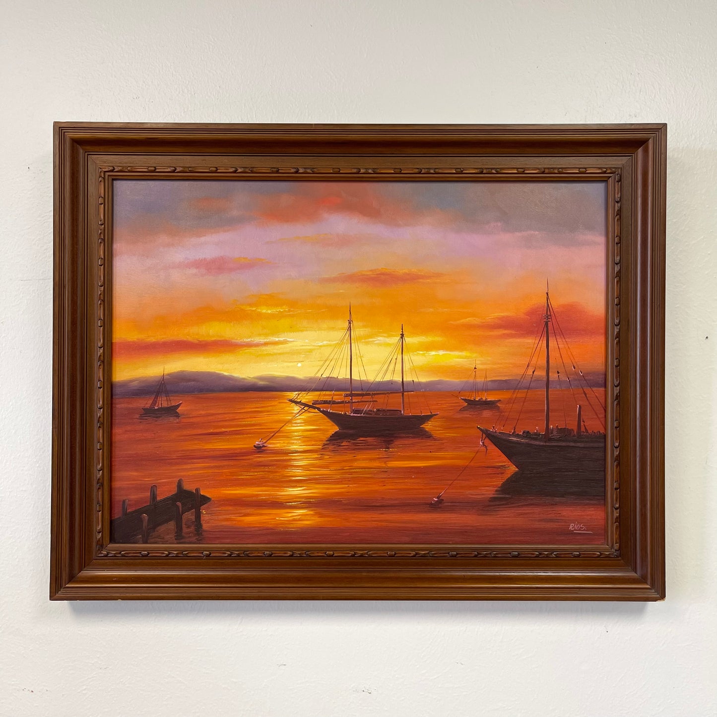 Sunset Scenery Oil Painting