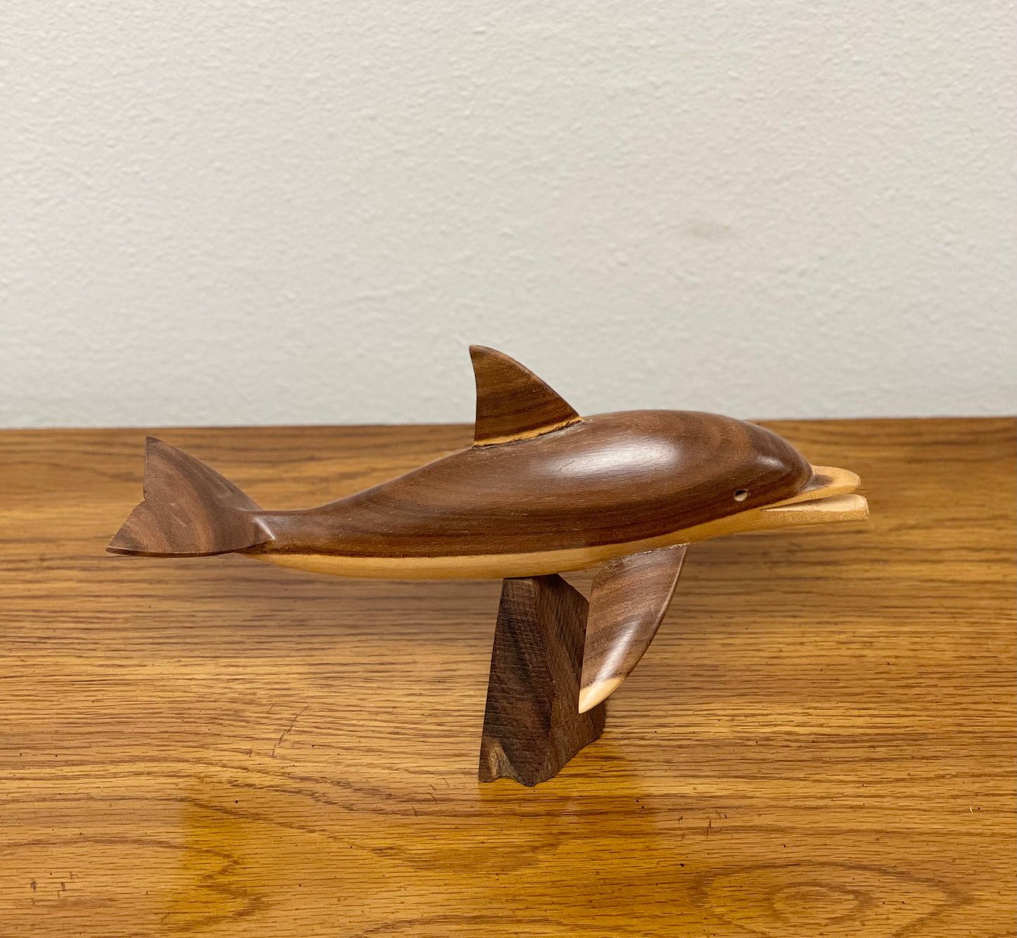 Hand Carved Wood Dolphin