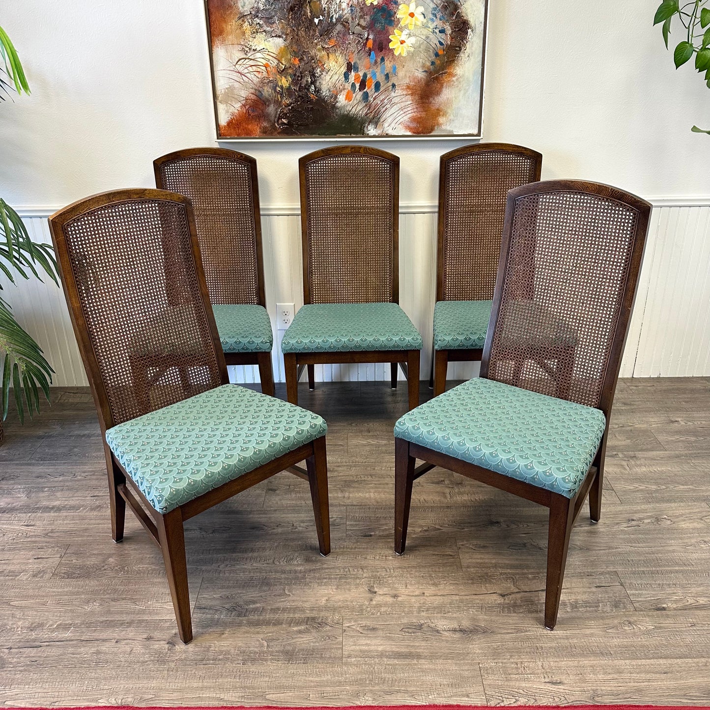 Set Of 5 Mid Century Dining Chairs, By Lane