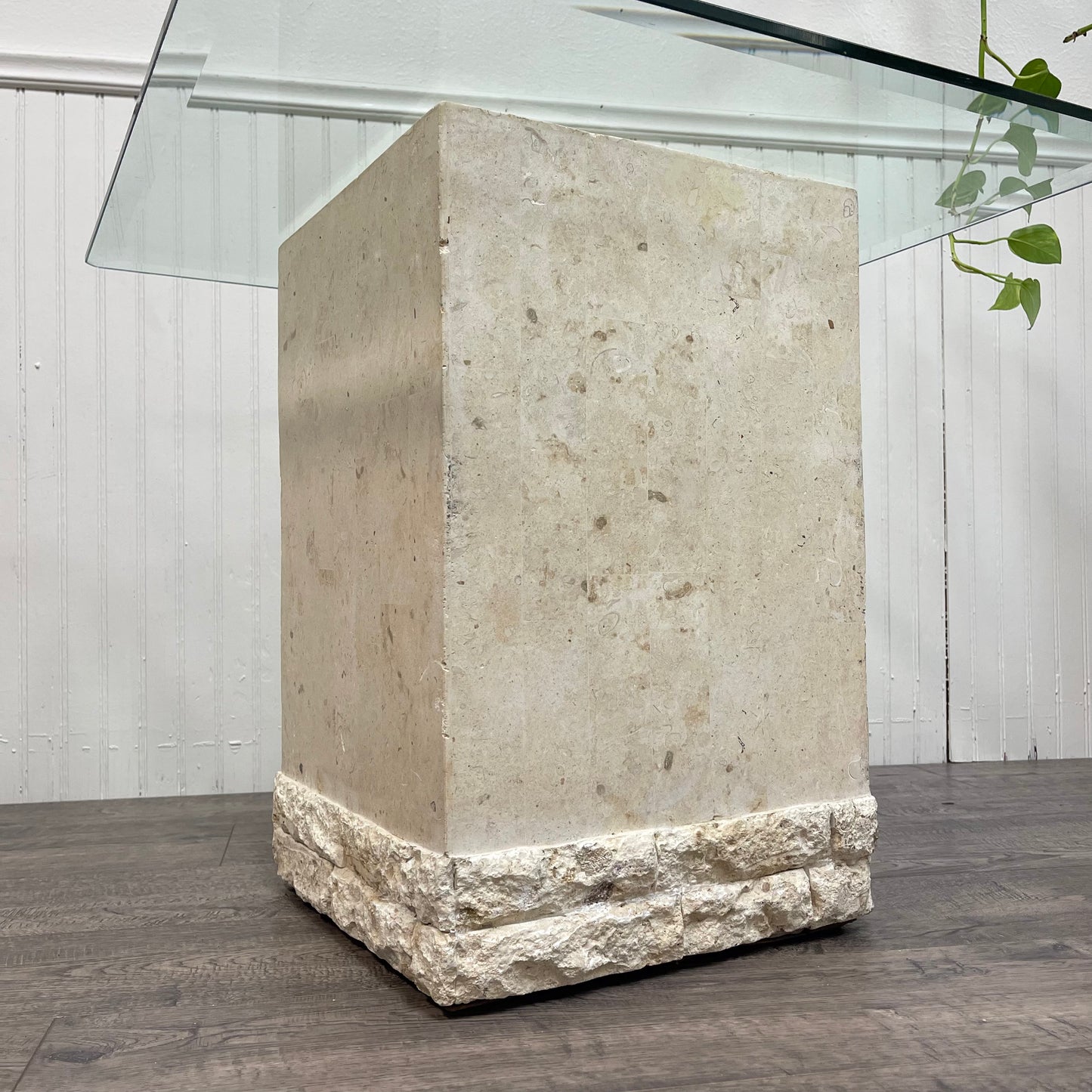 Tessellated Mactan Stone Side Tables