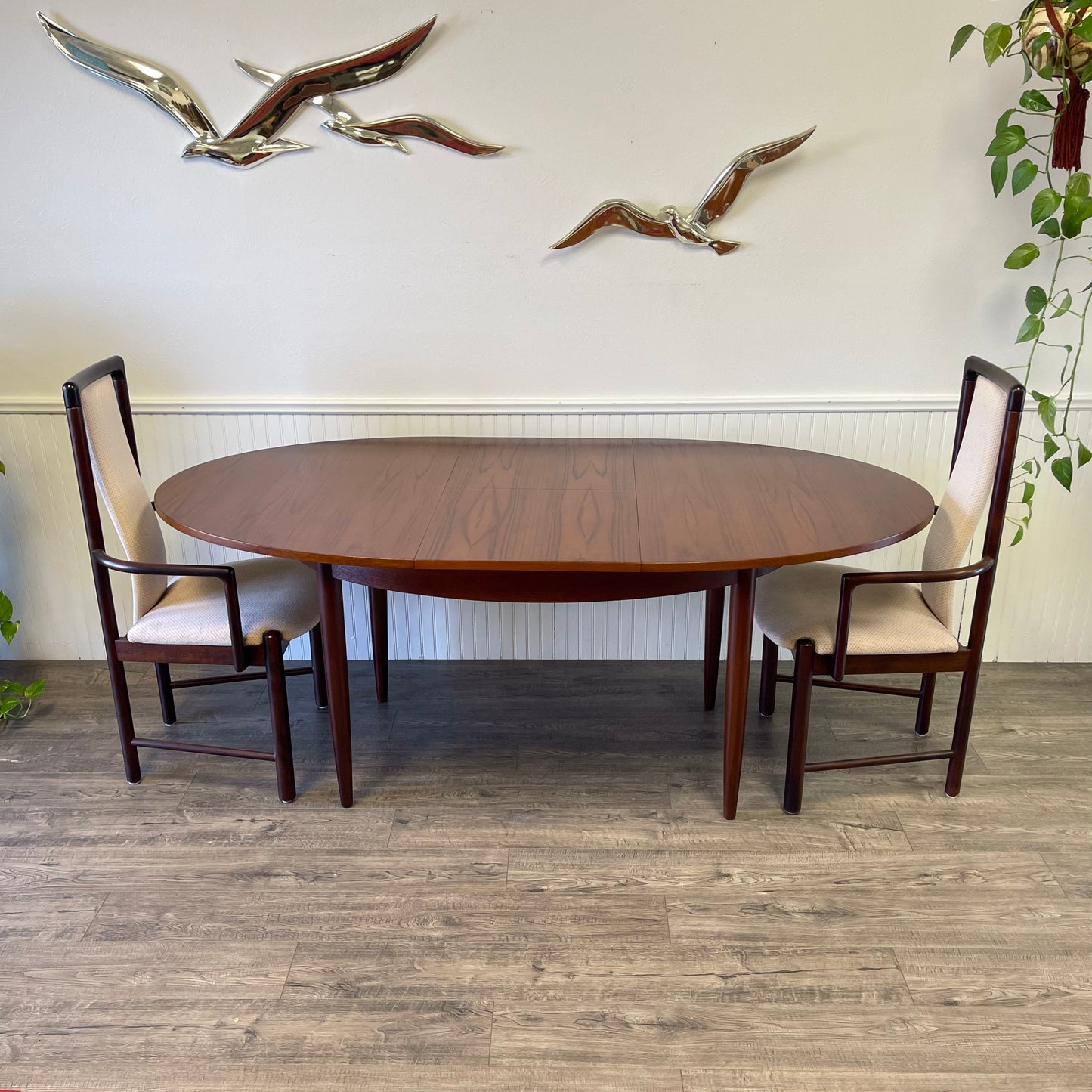 Mid Century Danish Teak Butterfly Leaf Table.