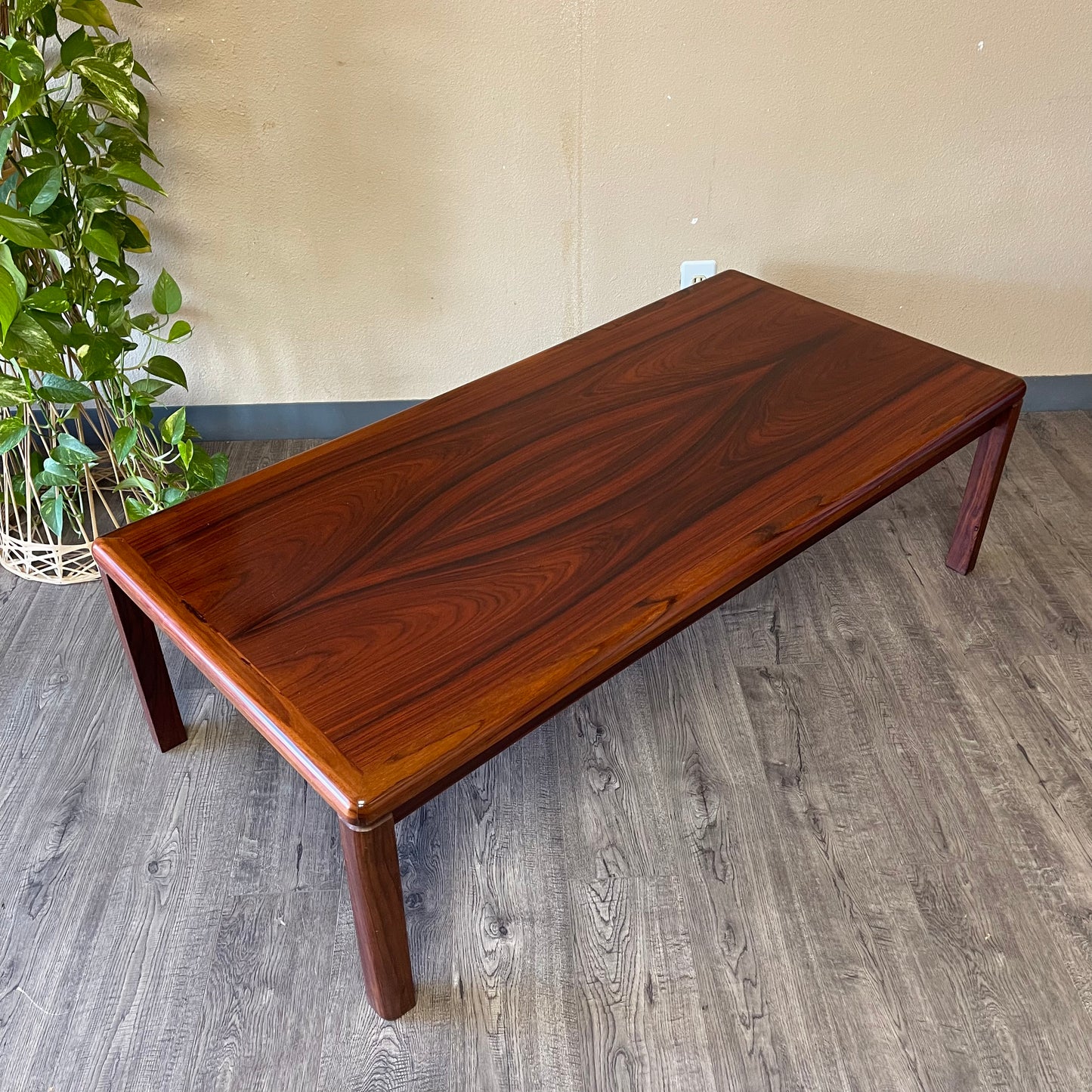 Mid Century Danish Rosewood & Teak Coffee Table By Vejle Stole Møbelfabrik