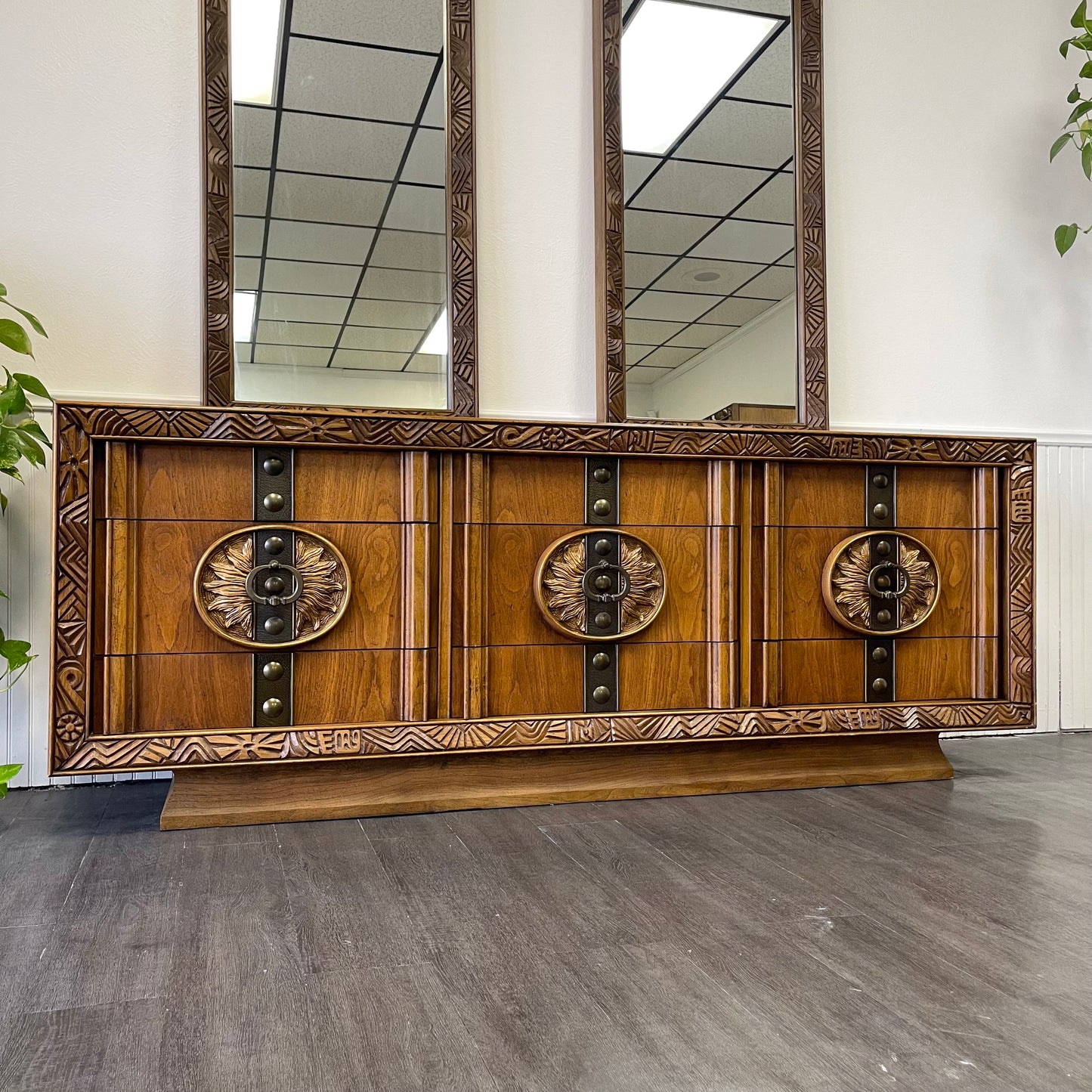 Mid Century Dresser & Matching Mirrors