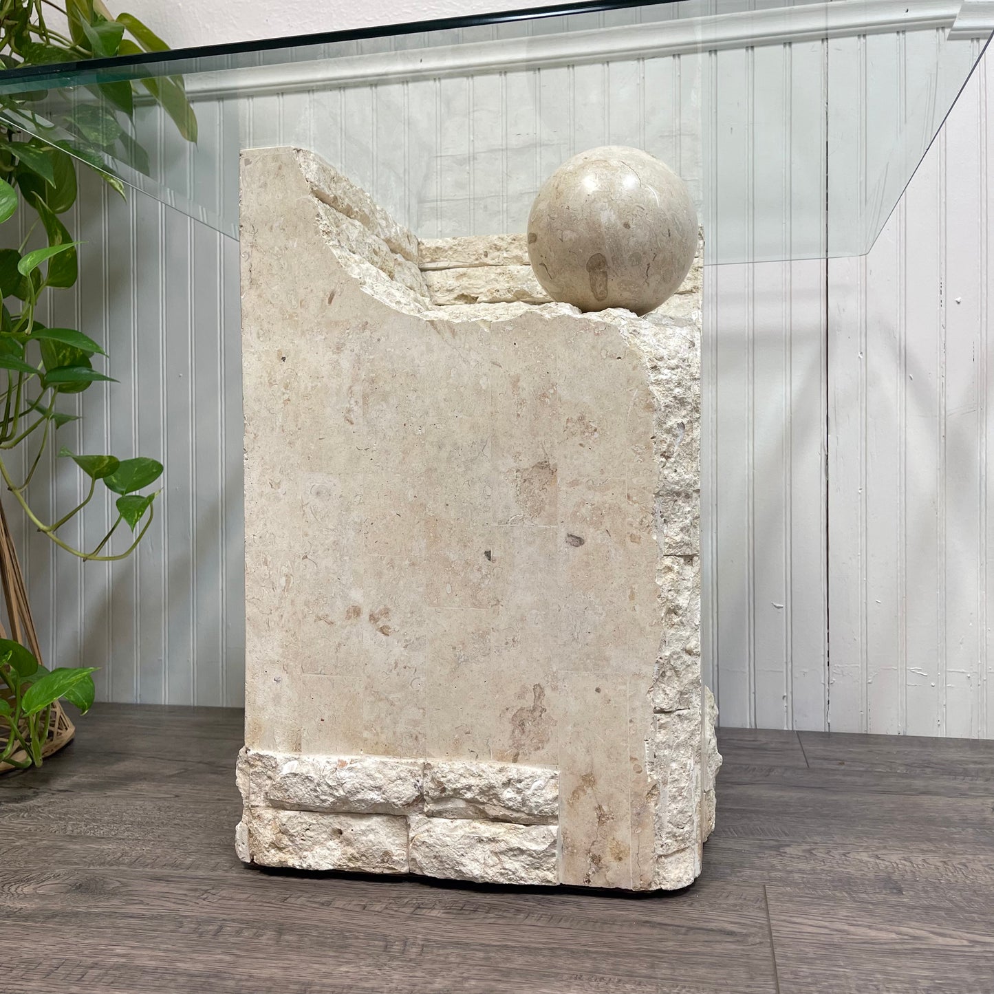 Tessellated Mactan Stone Side Tables