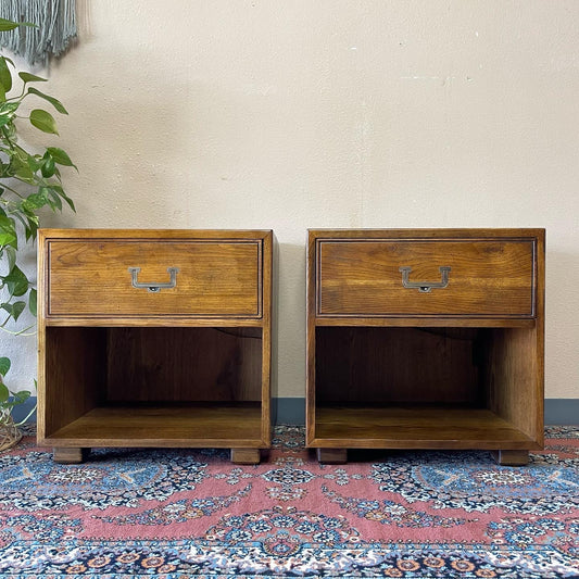 Pair Of Henredon Nightstands, from the Artefacts Collection.