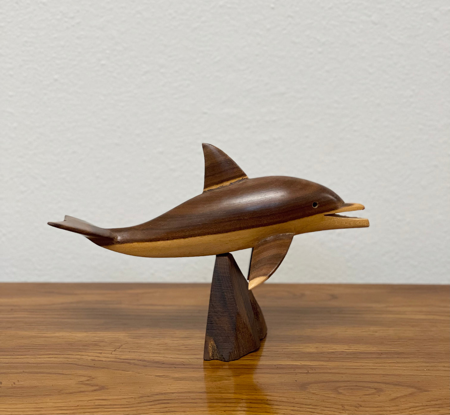 Hand Carved Wood Dolphin