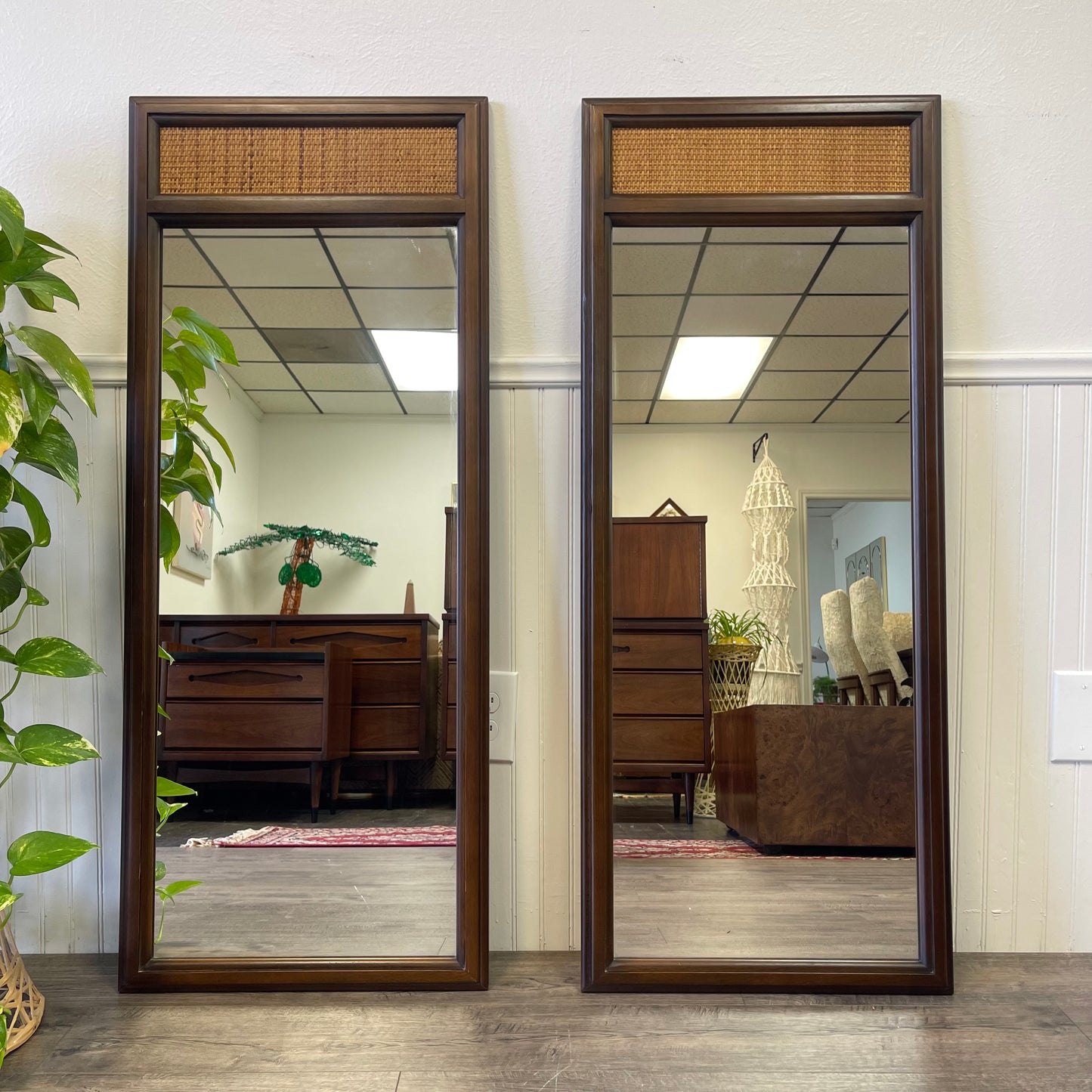 A Pair Of Mid Century Mirrors By Lane Rhythm