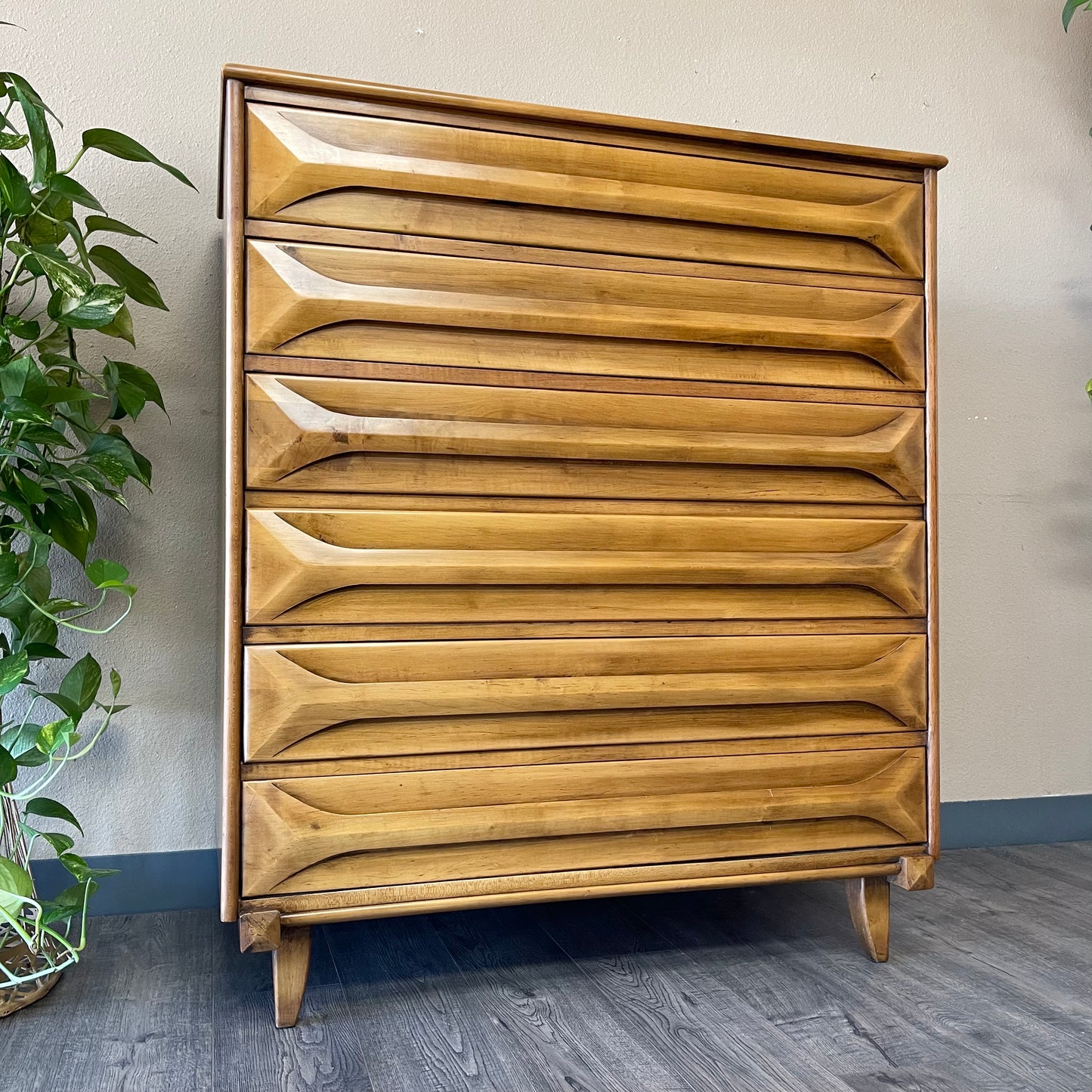 Mid Century Chest and Nightstand Set