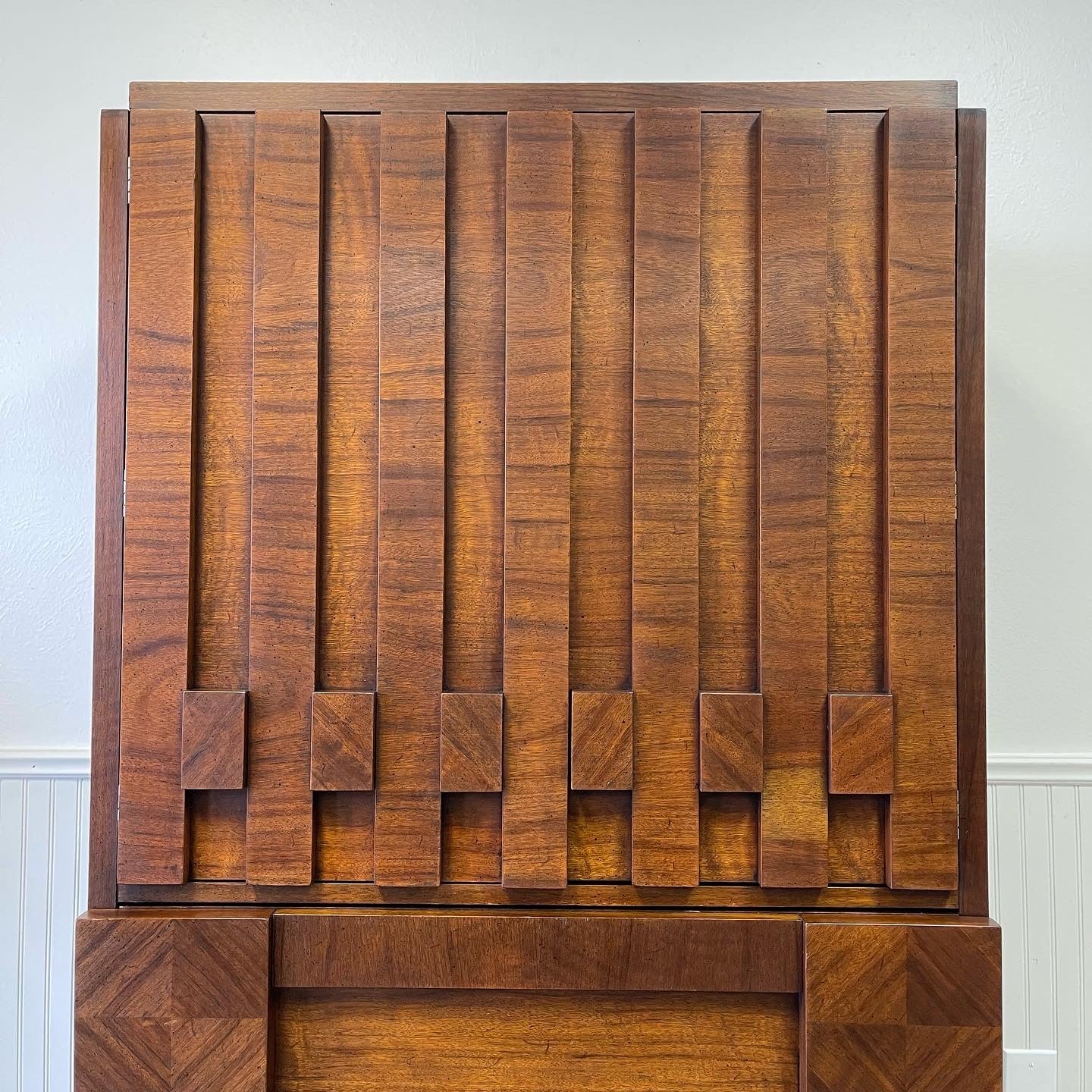 Mid Century Brutalist Armoire, By Lane.