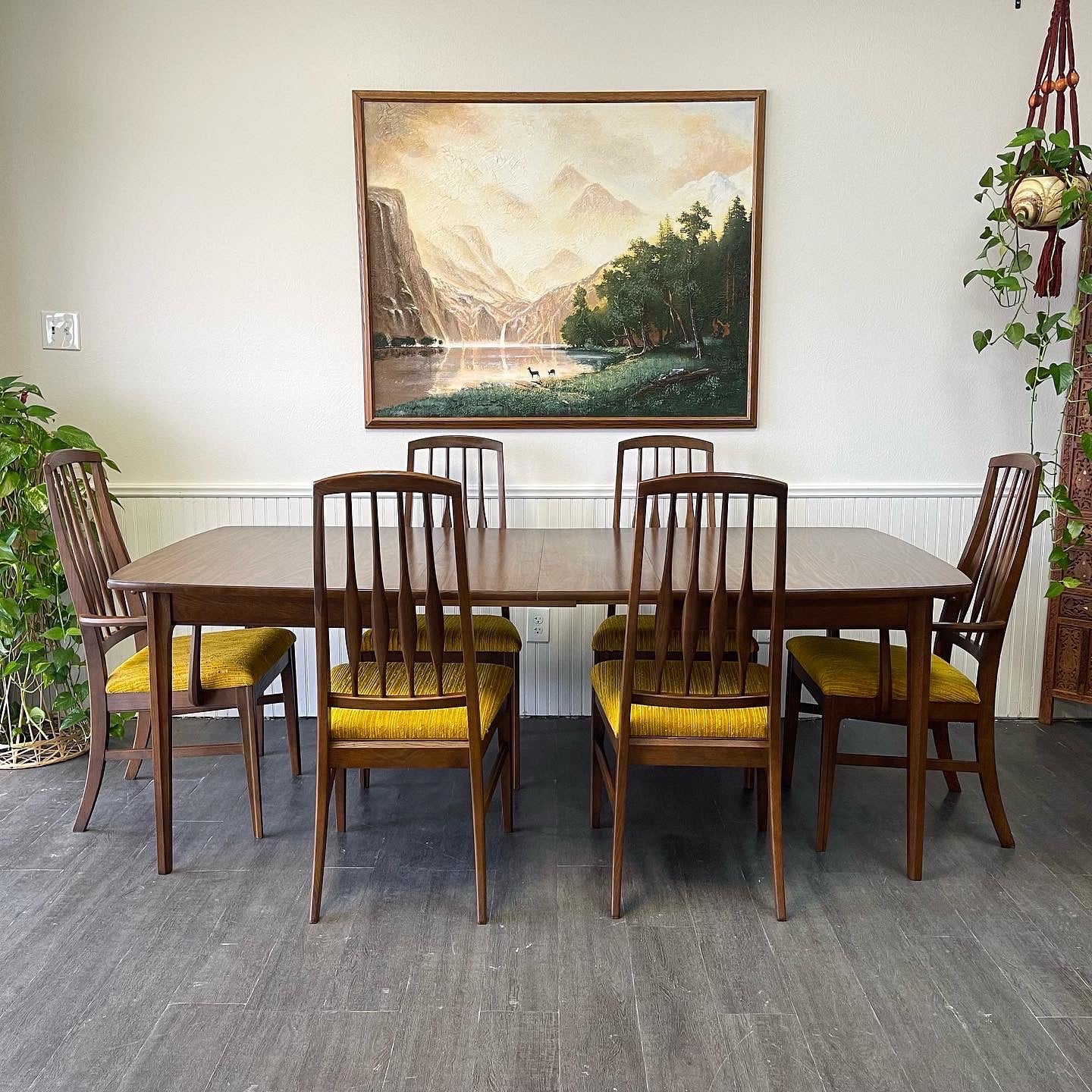 Mid Century Modern High back Dining Chairs By Keller