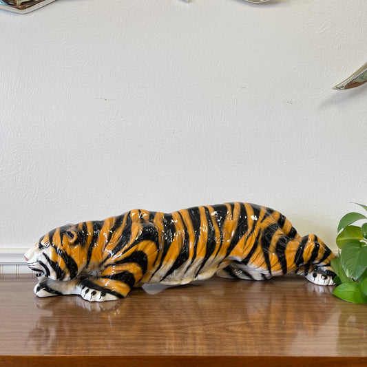 Vintage Handmade Medium Sized Ceramic Tiger