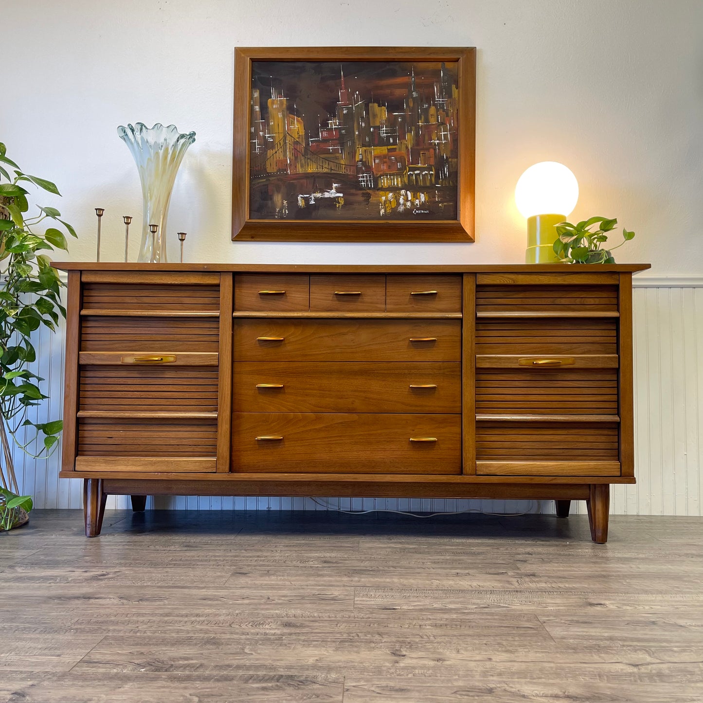 Mid Century 9 Drawer Dresser By Dixie