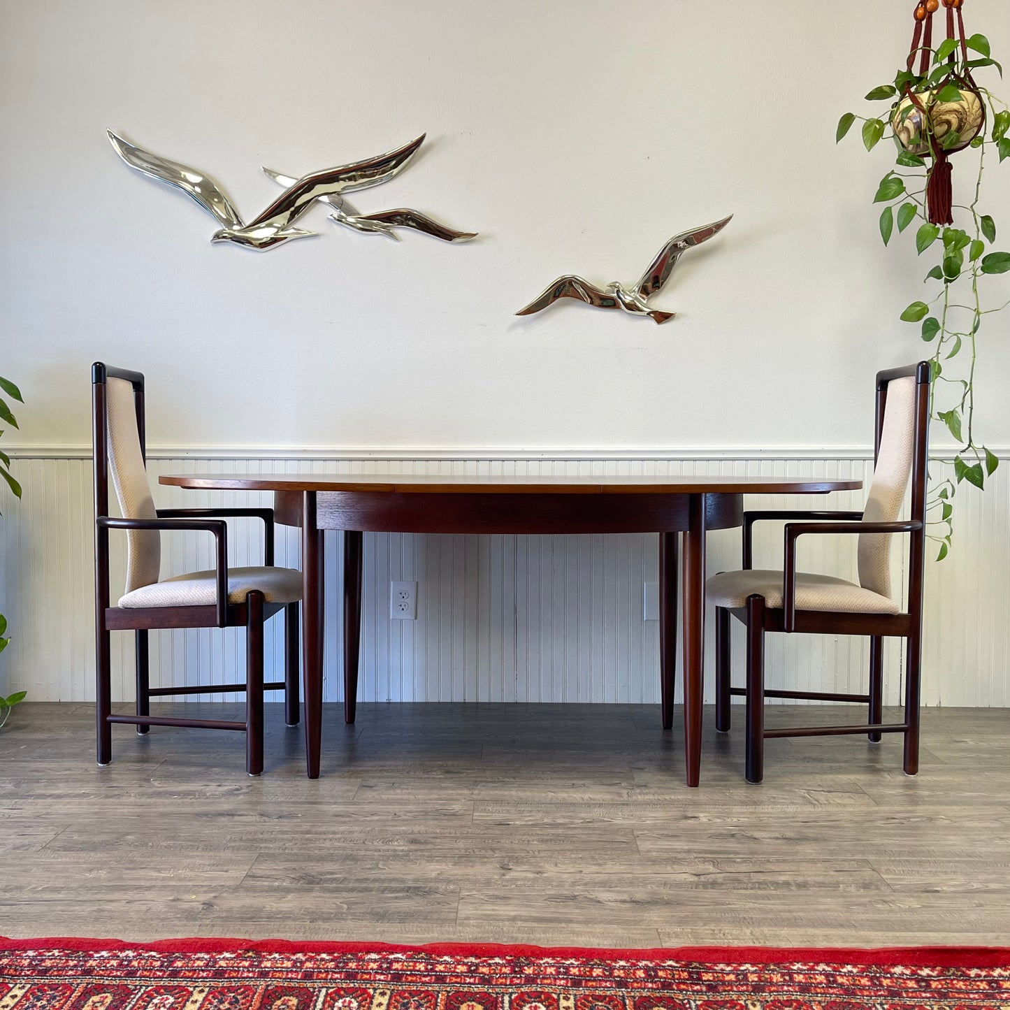 Mid Century Danish Teak Butterfly Leaf Table.