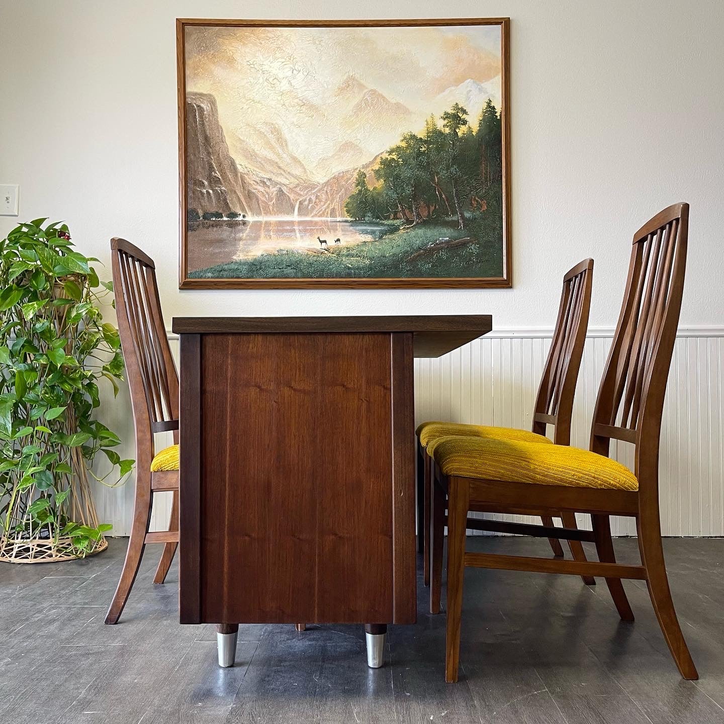 Vintage 5 Drawer Executive Desk