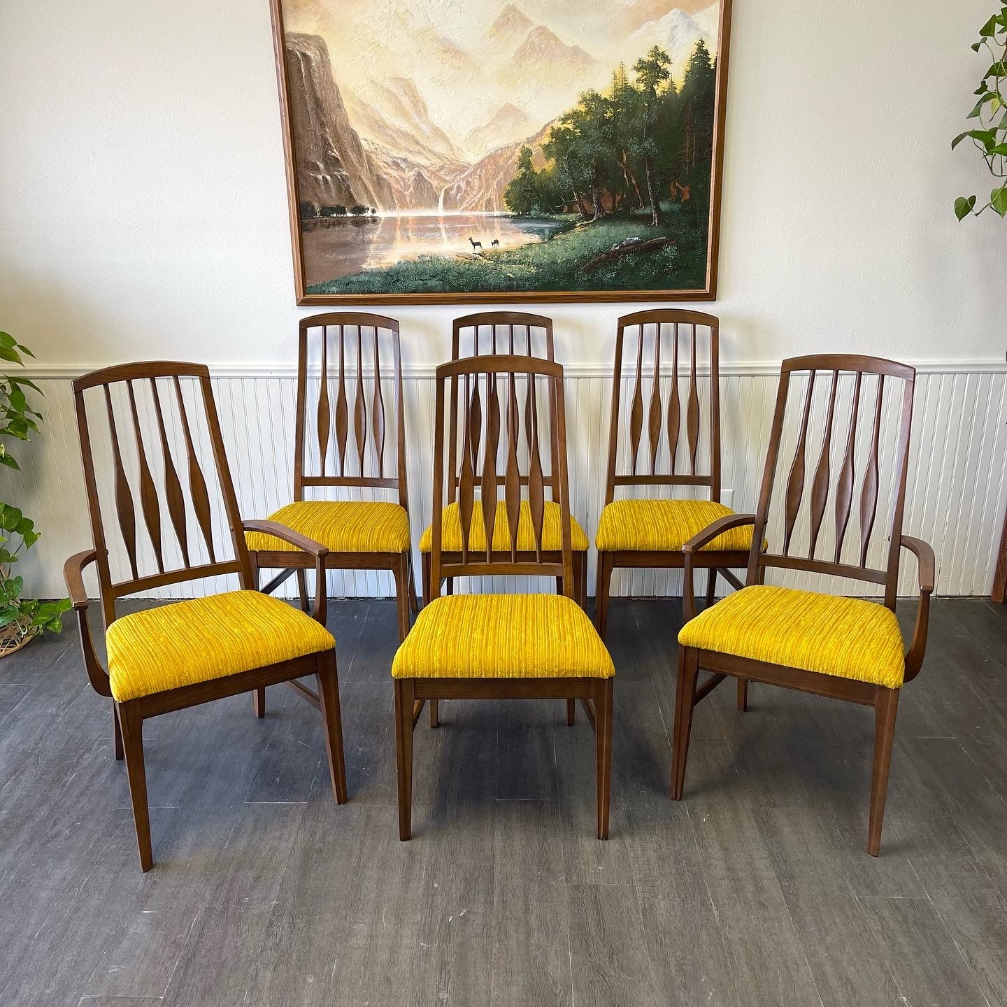 Mid Century Modern High back Dining Chairs, By Keller Manufacturing Co.