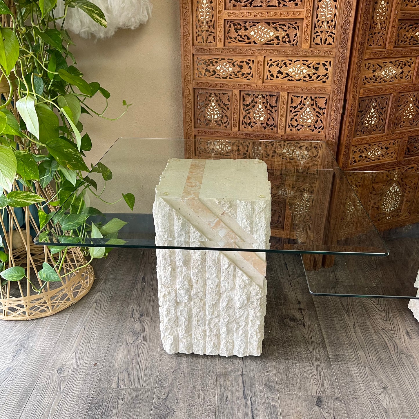 Postmodern Mactan Tessellated Stone Coffee & Side Tables