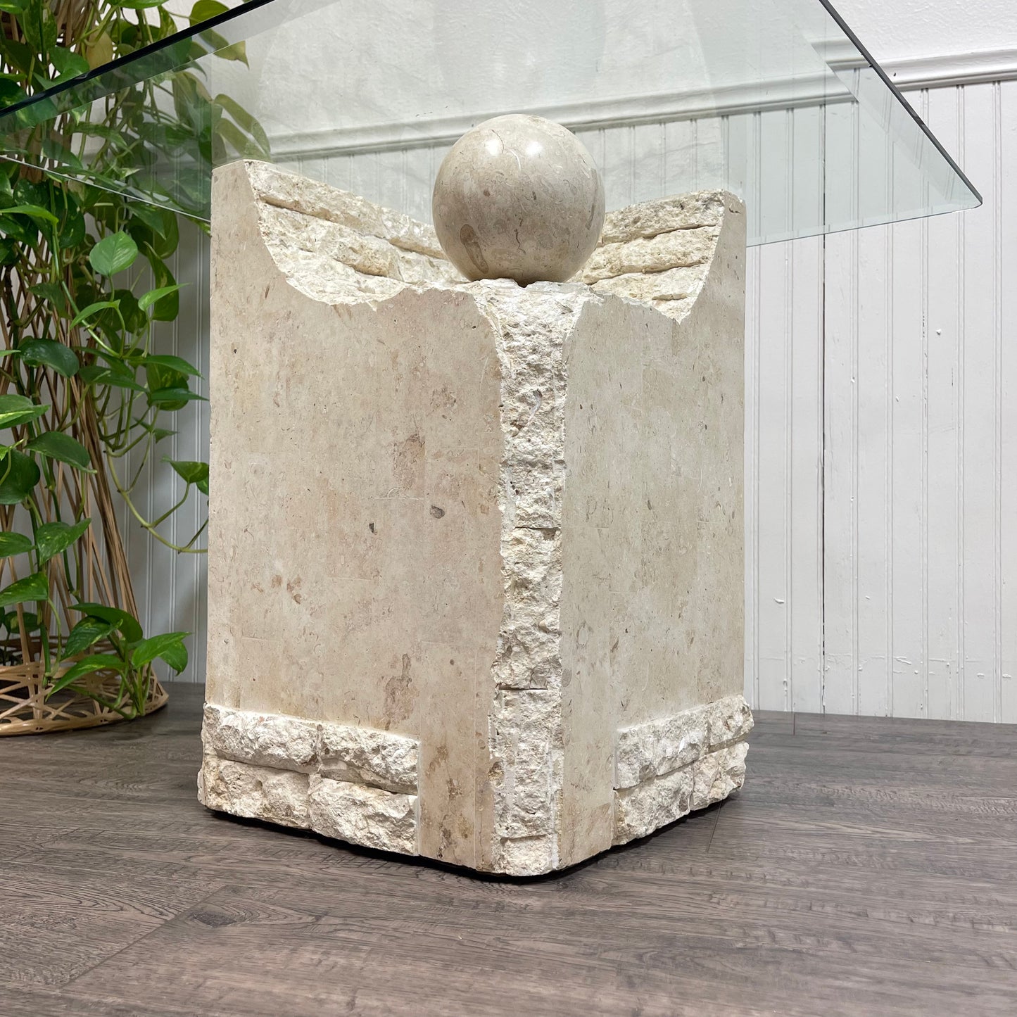 Tessellated Mactan Stone Side Tables