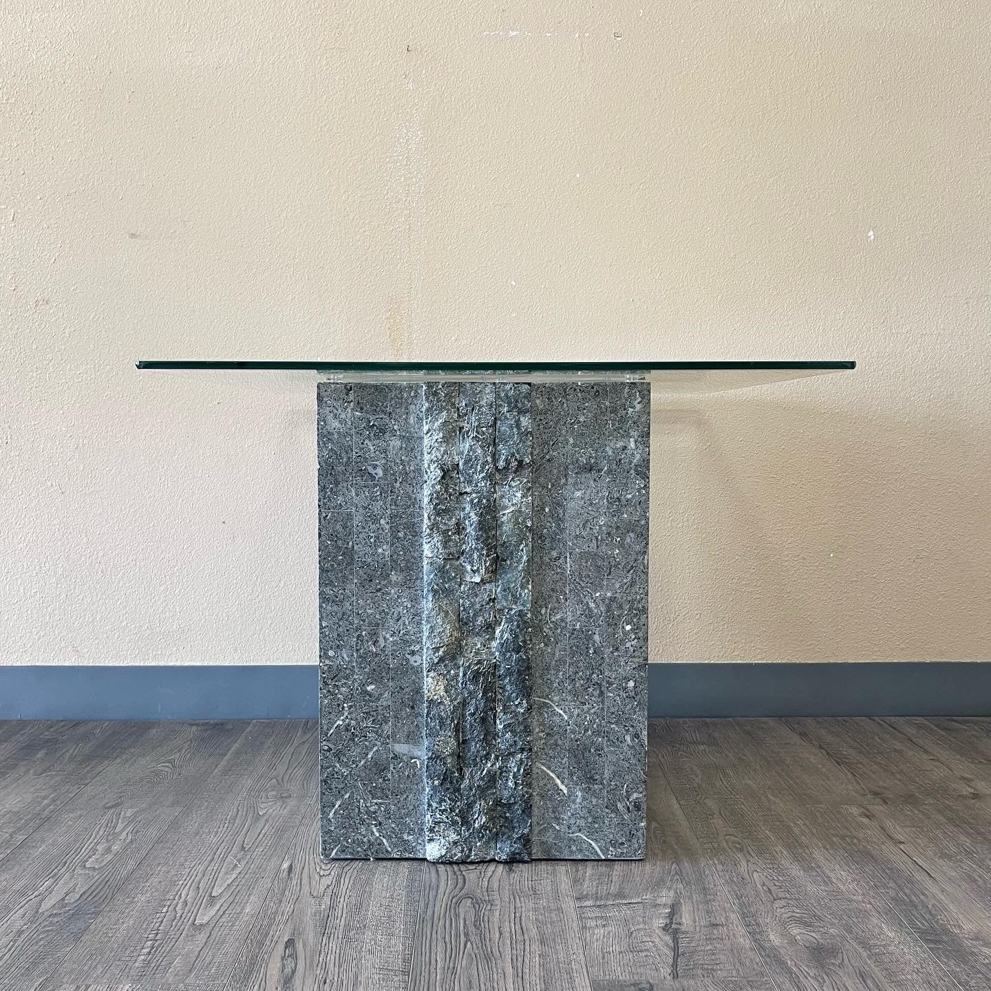 Postmodern Tessellated Stone Coffee Table & Side Table