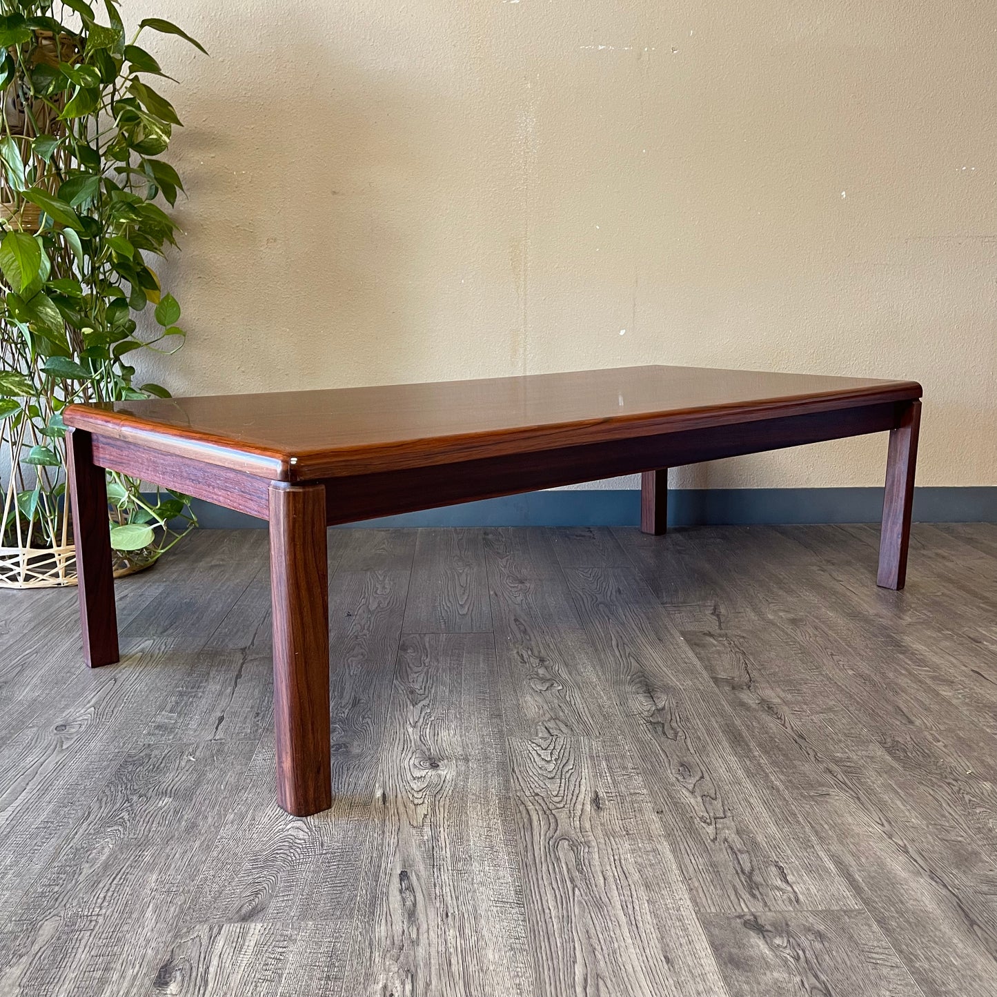 Mid Century Danish Rosewood & Teak Coffee Table By Vejle Stole Møbelfabrik