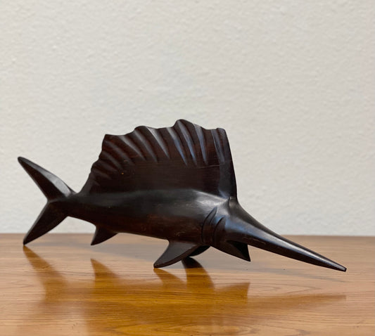 Carved Solid Wood Sailfish