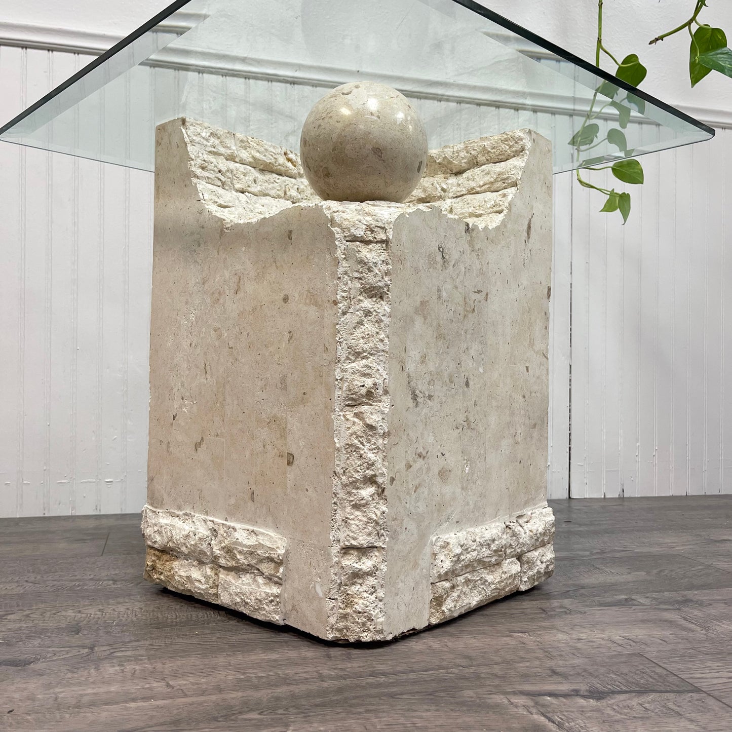 Tessellated Mactan Stone Side Tables